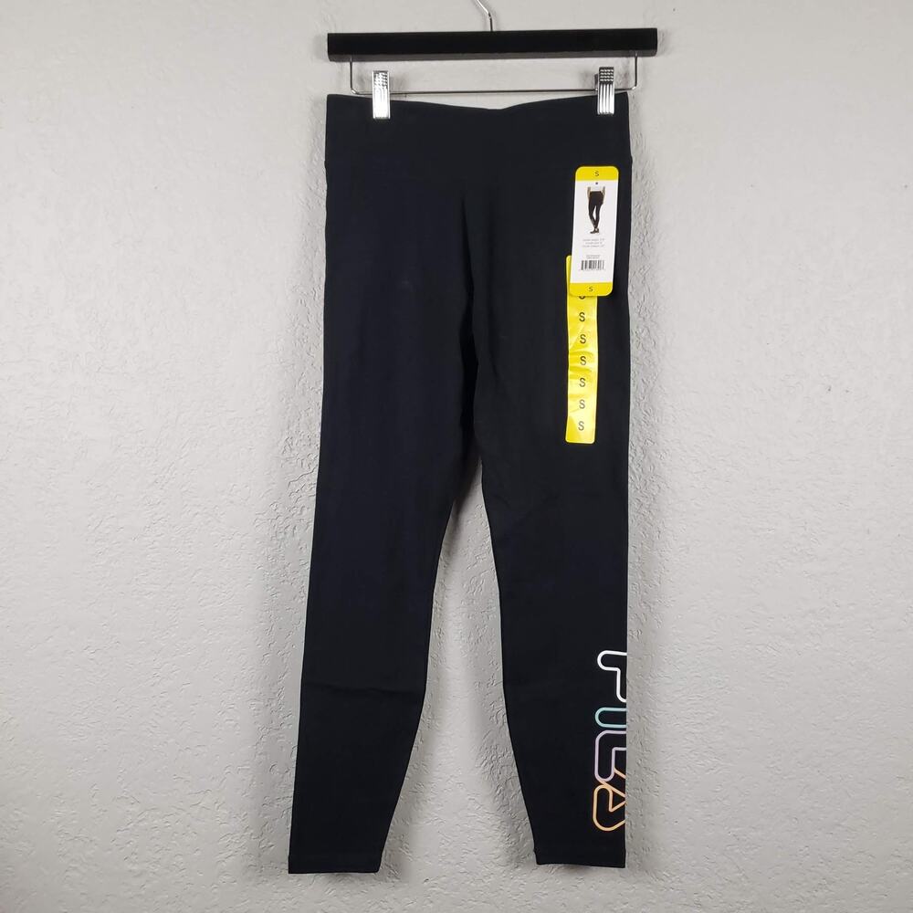NEW! FILA Leggings Side Spellout Black - S - Picture 6 of 6